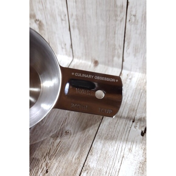 Stainless Steel Measuring Cups and Spoons 12 pcs Set Stackable Heavy Duty - Picture 3 of 7